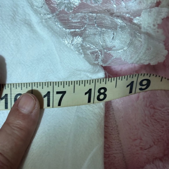 Chic White Lace Mini Dress small 100% cotton cottage core boho western - Picture 11 of 13